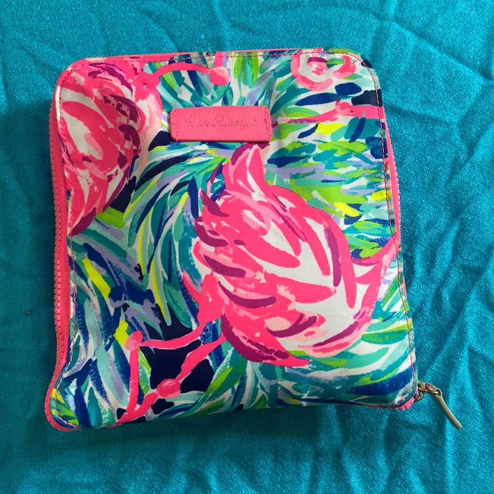 Lilly Pulitzer flamingo foldable beach bag or tote